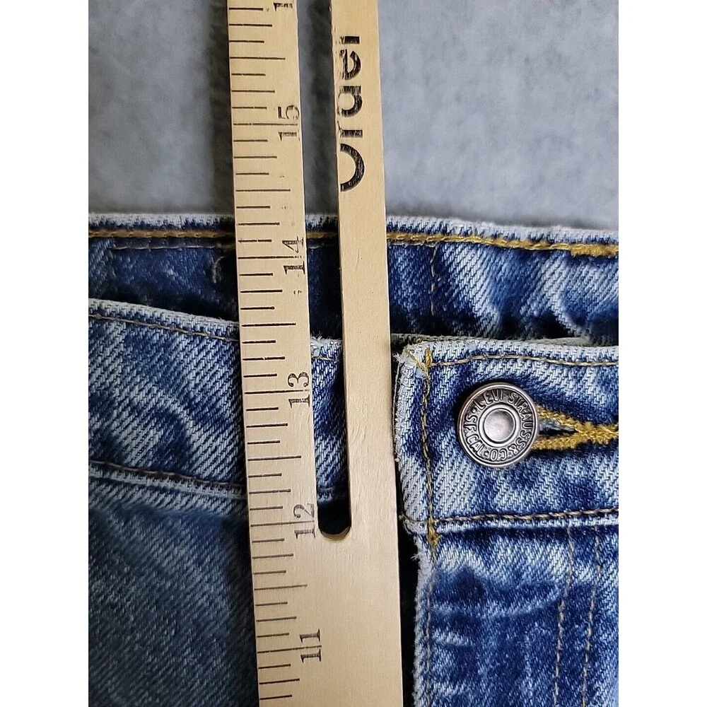 Vintage Levis 550 Jeans Mens 42x32 (40x31) Baggy Light Blue High Rise Cotton 90s